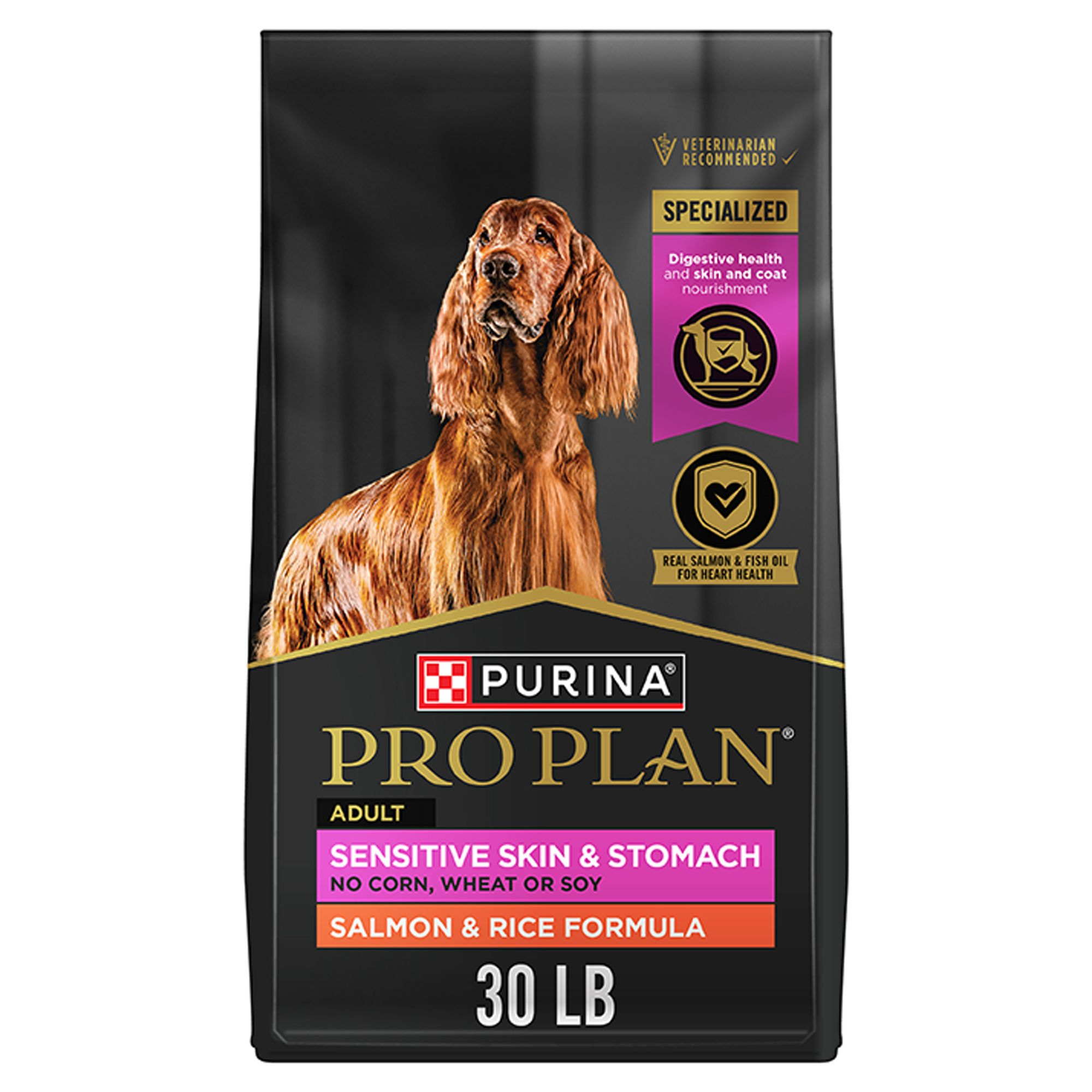 Purina® Pro Plan Sensitive Skin & Stomach Adult Dry Dog Food - Salmon & Rice, No Corn, Wheat or Soy